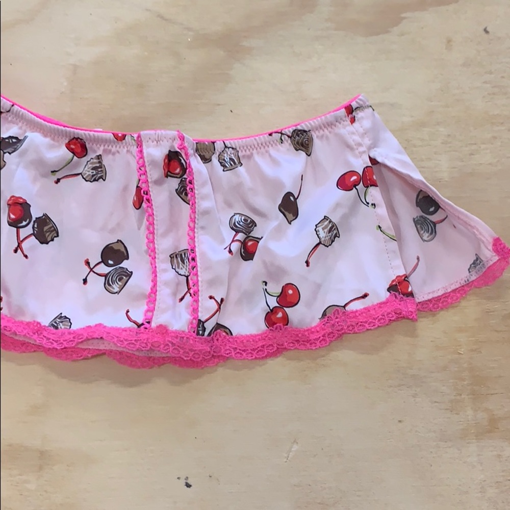 Chocolate 🍒 cherry mini skirt coverup